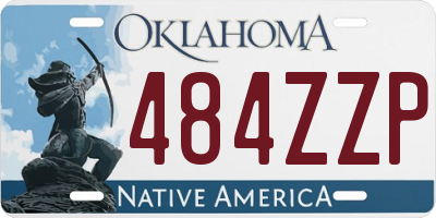 OK license plate 484ZZP