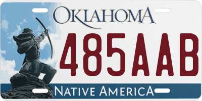 OK license plate 485AAB