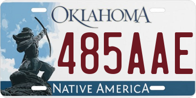 OK license plate 485AAE