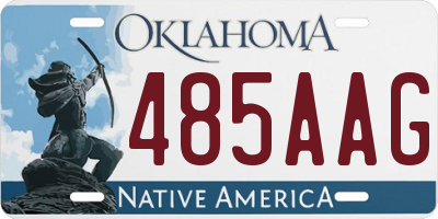 OK license plate 485AAG