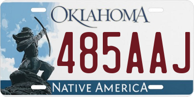 OK license plate 485AAJ