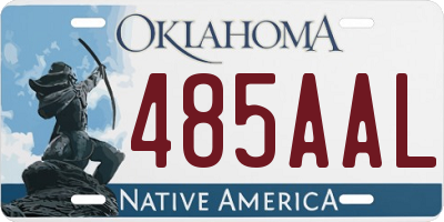 OK license plate 485AAL