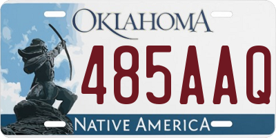 OK license plate 485AAQ