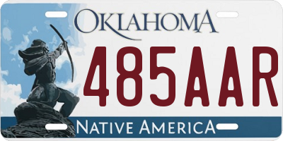 OK license plate 485AAR