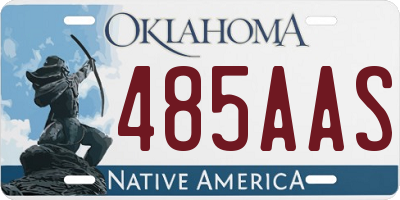 OK license plate 485AAS