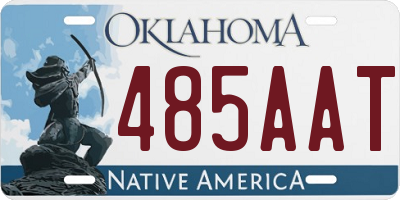 OK license plate 485AAT