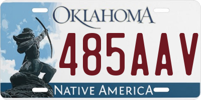 OK license plate 485AAV