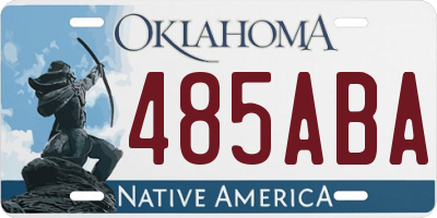 OK license plate 485ABA
