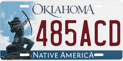 OK license plate 485ACD