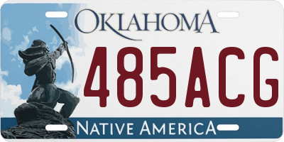 OK license plate 485ACG