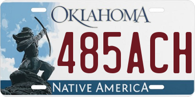 OK license plate 485ACH