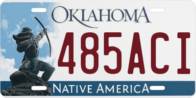 OK license plate 485ACI