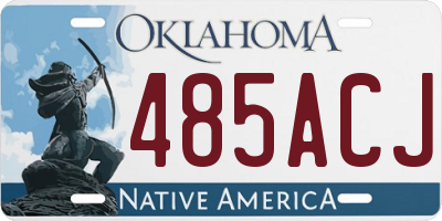 OK license plate 485ACJ