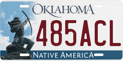 OK license plate 485ACL
