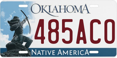OK license plate 485ACO
