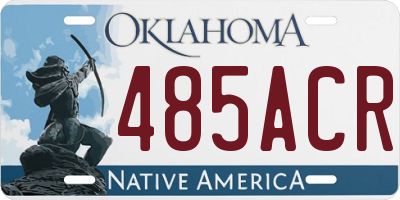 OK license plate 485ACR