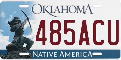 OK license plate 485ACU