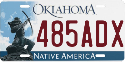 OK license plate 485ADX