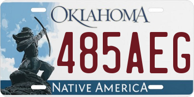 OK license plate 485AEG