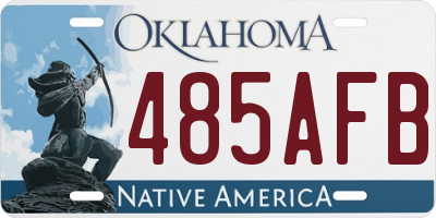 OK license plate 485AFB