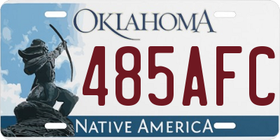 OK license plate 485AFC