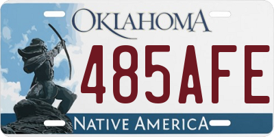 OK license plate 485AFE