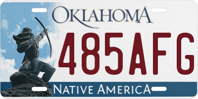 OK license plate 485AFG