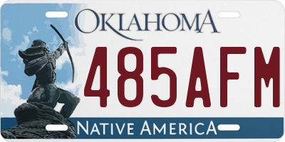 OK license plate 485AFM