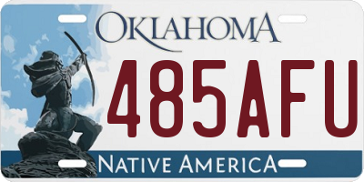 OK license plate 485AFU