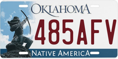 OK license plate 485AFV