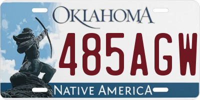 OK license plate 485AGW