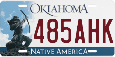 OK license plate 485AHK