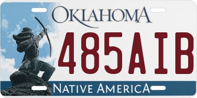 OK license plate 485AIB