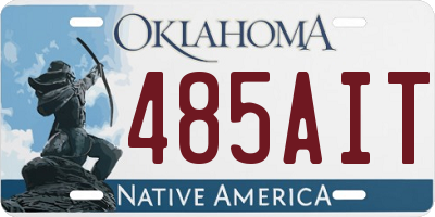 OK license plate 485AIT