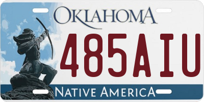 OK license plate 485AIU