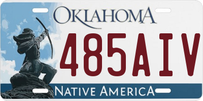 OK license plate 485AIV