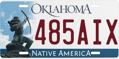 OK license plate 485AIX