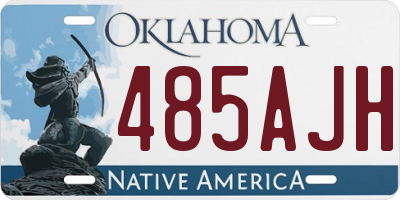 OK license plate 485AJH
