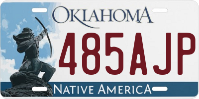 OK license plate 485AJP