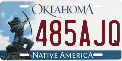 OK license plate 485AJQ