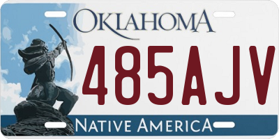 OK license plate 485AJV
