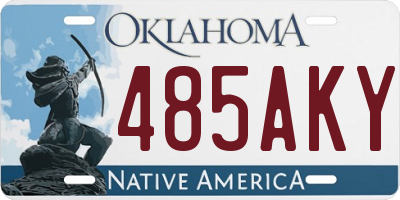OK license plate 485AKY