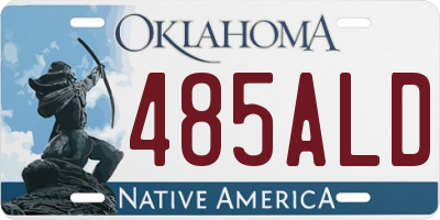 OK license plate 485ALD