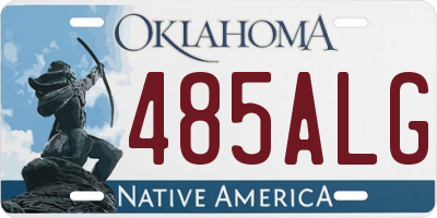 OK license plate 485ALG