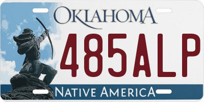 OK license plate 485ALP