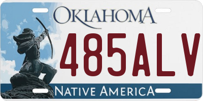 OK license plate 485ALV