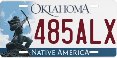 OK license plate 485ALX