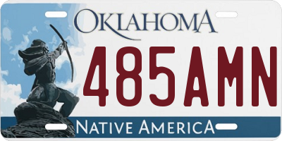 OK license plate 485AMN