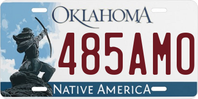 OK license plate 485AMO