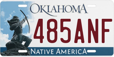 OK license plate 485ANF
